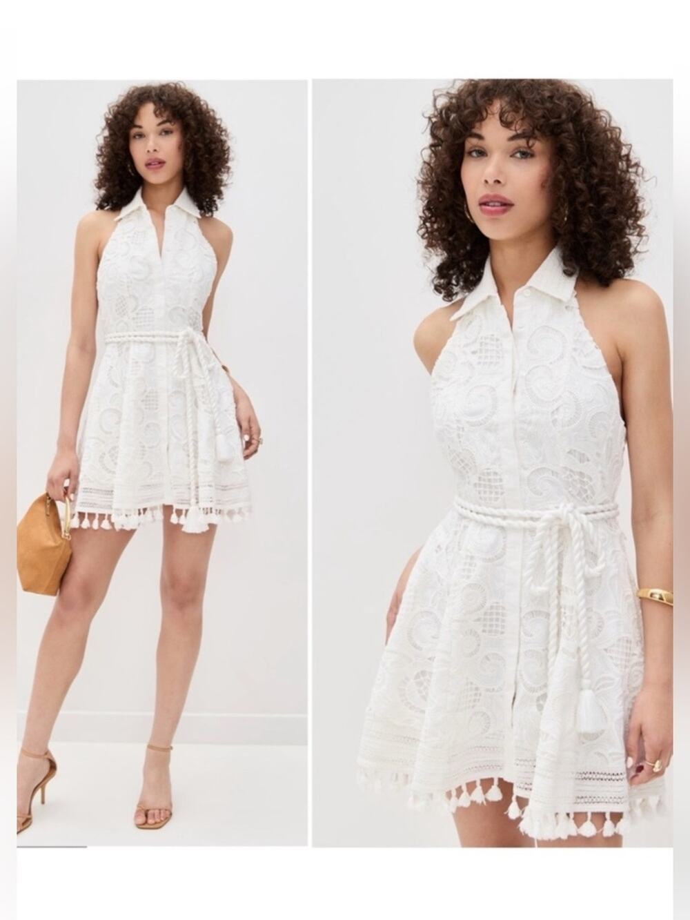 NWT Alice & Olivia Lucy Mini Shirt Dress Size 8